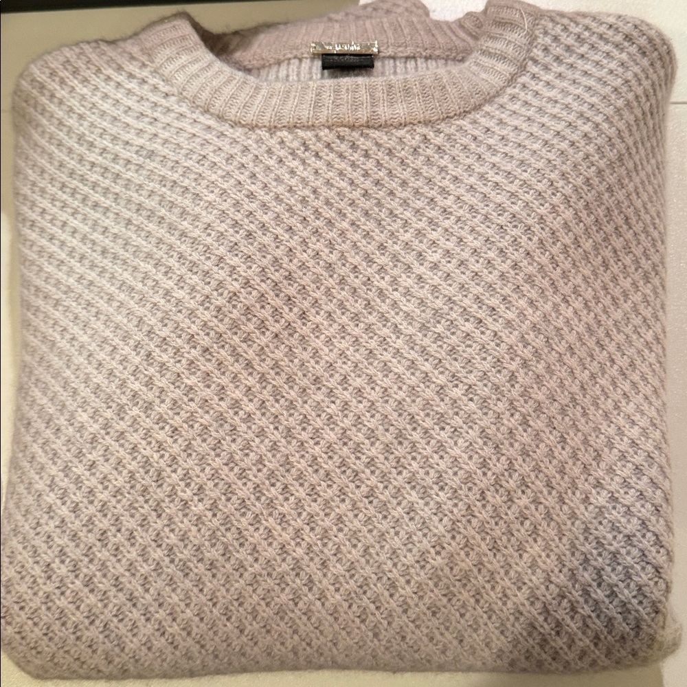 Magaschoni Cashmere Sweater Crew Neck Sz S Long Sleeve w/Accent Cuff Very Warm